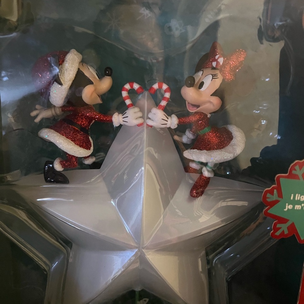 Festive Mickey and Minnie Christmas Tree Topper
